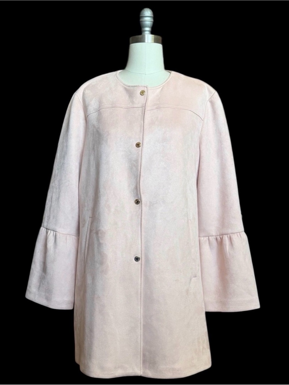 Women's Marc New York Light Pink Bell-Sleeve Coat